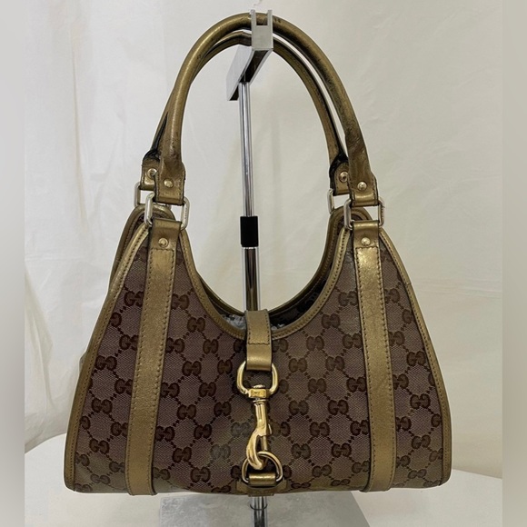 Gucci GG Monogram Canvas Jackie Hobo Shoulder Bag
